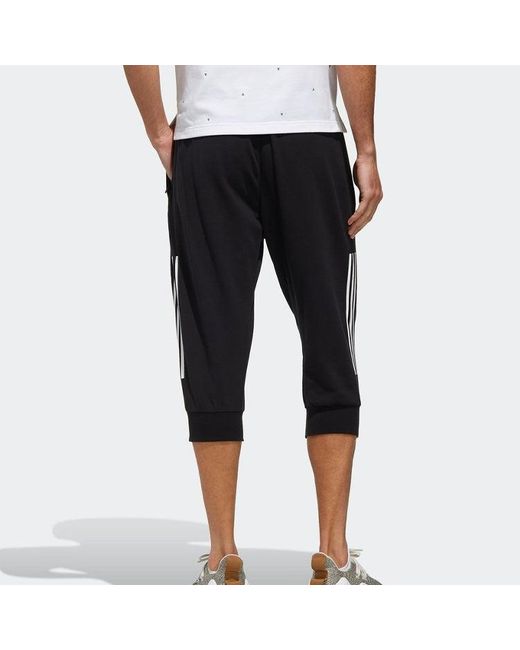 Adidas Black Ai Pnt 34 Lwft Sports Stripe Woven Long Pants for men