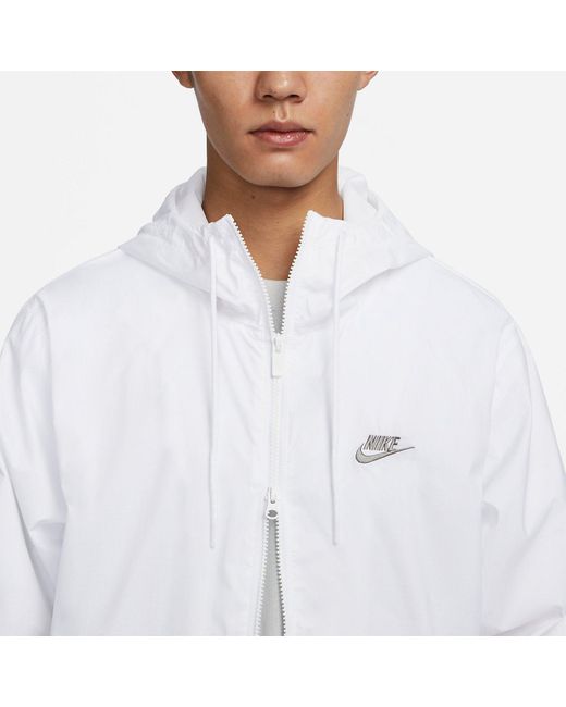 Nike White Club Woven Hooded Jacket for men