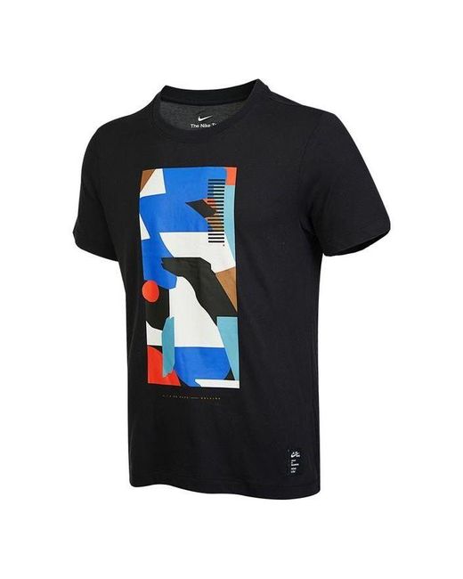 Nike Dri-fit A.i.r. Casual Logo Printing Round Neck Pullover Short Sleeve Black T-shirt for men
