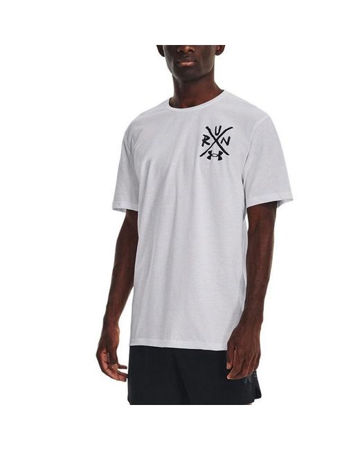 Under Armour Gray Run Like Hell T-Shirt for men