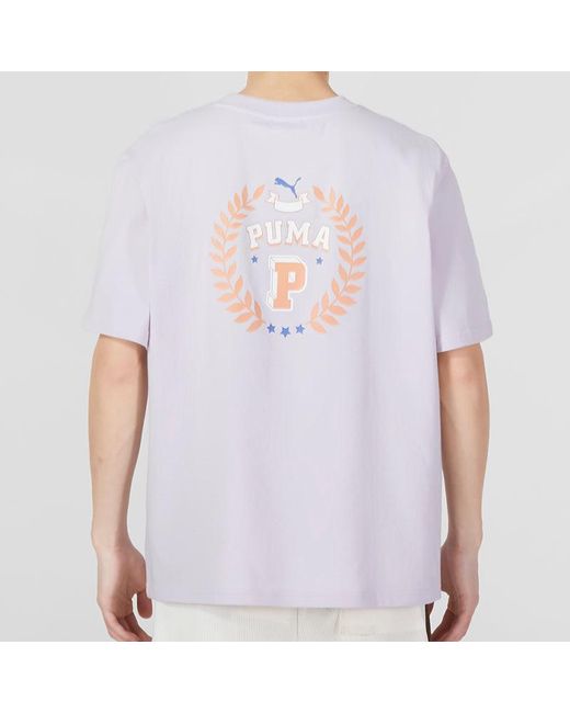 PUMA Purple Sportswear Logo Tee for men