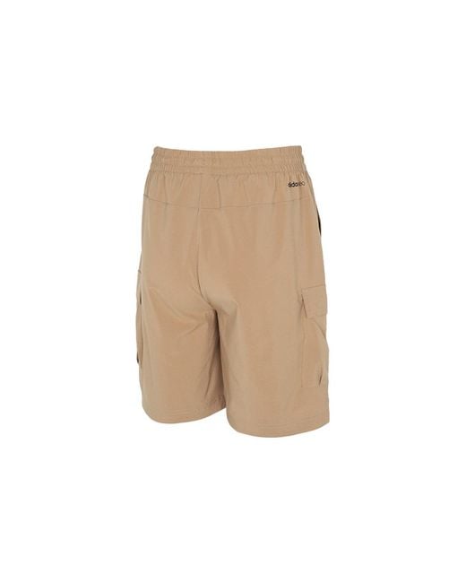 Adidas Natural Neo Casual Sports Woven Cargo Shorts for men