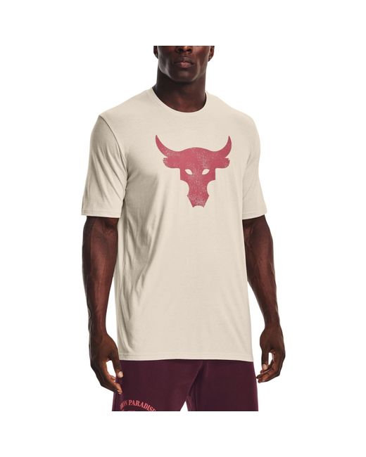 Under Armour Pink Project Rock Brahma Bull Short Sleeve T-Shirt for men