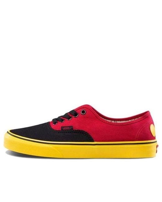 Vans Red Disney X Authentic 'Mickey' for men