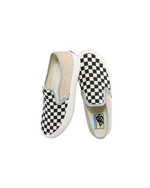 Vans White Slip-On Sf Stylish Casual Skate Shoes Grid for men