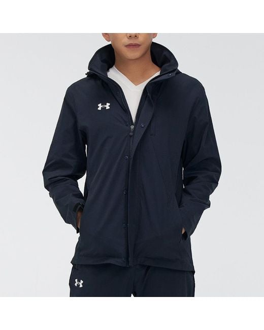 Under Armour Blue Windproof Hooded Training Jacket for men