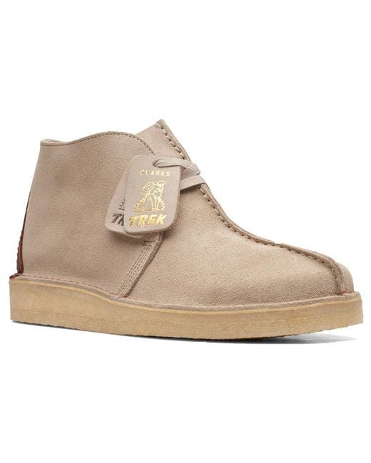 Clarks Brown Originals Desert Trek Hi 50 Ankle Shoes 'Sand Suede' for men