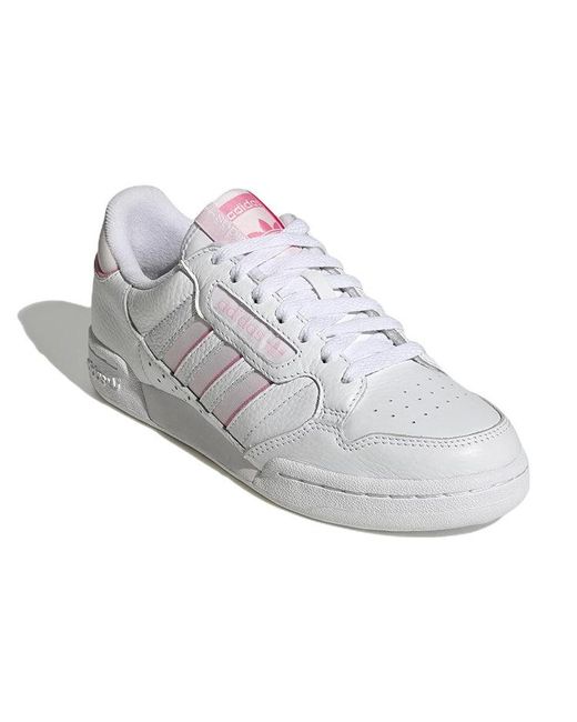 Adidas White Continental 80 Stripes Trainers