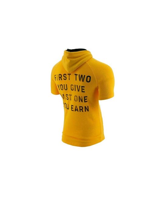 Under Armour Yellow Rock Sports Hooded Short Sleeve for men