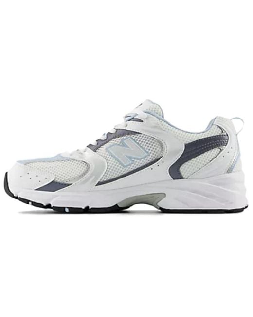 New Balance White 530 Light Chrome' for men