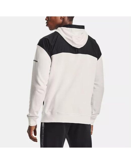 Under Armour Gray Rival Terry Amp Casual Sports Zipper Hooded Jacket for men