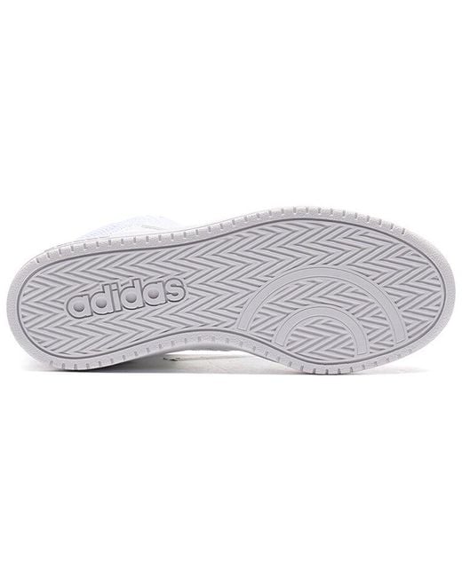 Adidas White (Wmns) Hoops 2.0 Mid Bluepurple'