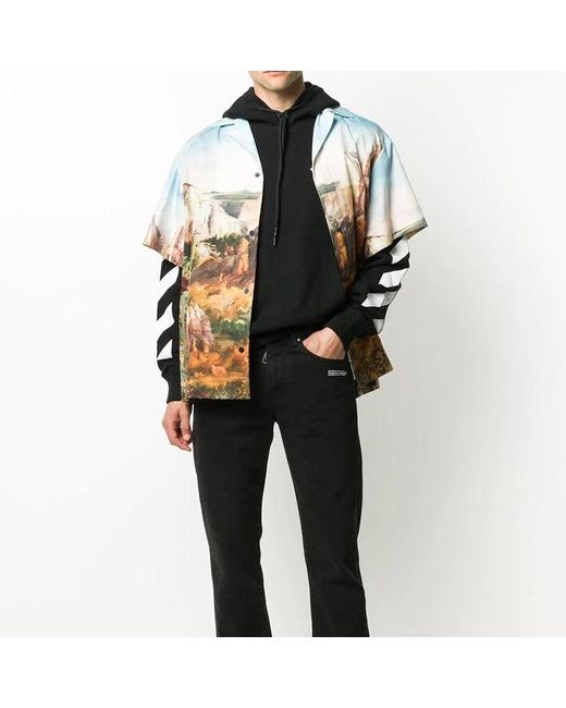 Off-White c/o Virgil Abloh Black Diagonal Stripes Logo Long Sleeve Sweater for men