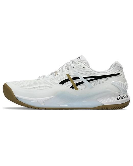 Asics White Gel-Resolution 9 Gum' for men
