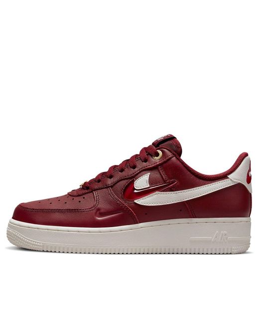 Nike Red (Wmns) Air Force 1 '07 Premium 'History Of Logos