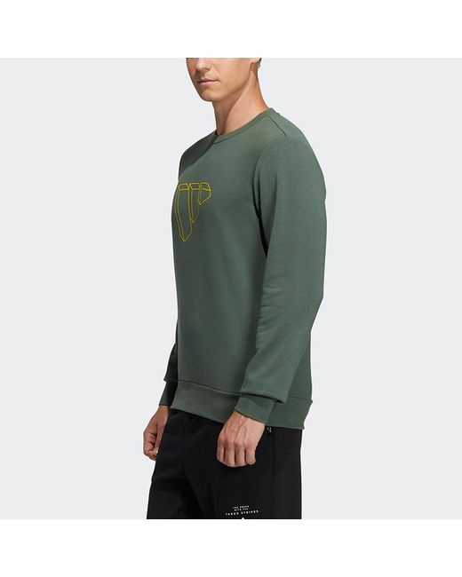Adidas Green Fi Swt Ft Bos Casual Sports Round Neck Pullover for men