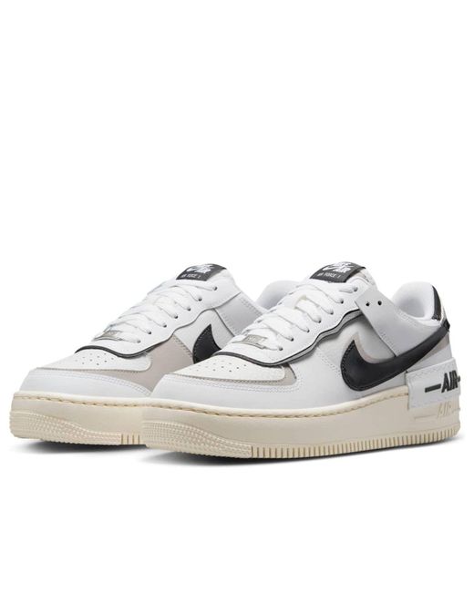 Nike White (Wmns) Air Force 1 Shadow Off Noir'