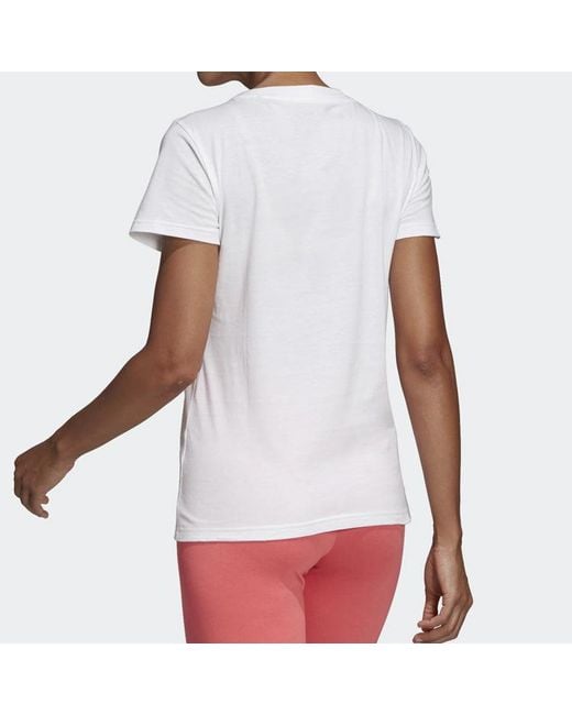 Adidas White (Wmns) E Lin Slim T Sports Stylish Short Sleeve