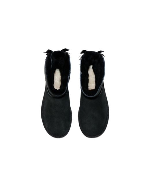 Ugg Black (Wmns) Mini Bailey Bow Ii Boot Fleece Lined