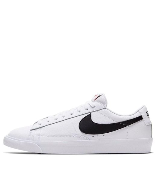 Nike White Blazer Low Leather Swoosh' for men