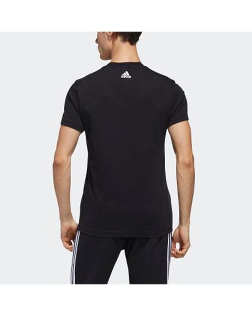 Adidas Black Ai Gfx Ss Foil Sports Bronzing Printing Round Neck Short Sleeve for men