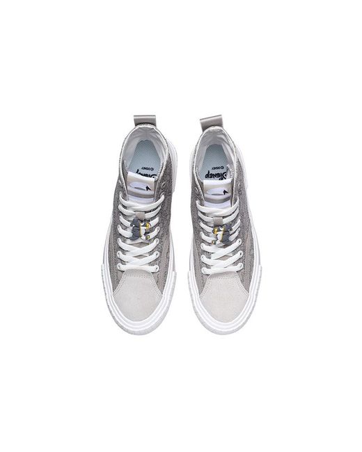Li-ning Gray (Wmns) X Disney Canvas Hi Shoes 'Snow'