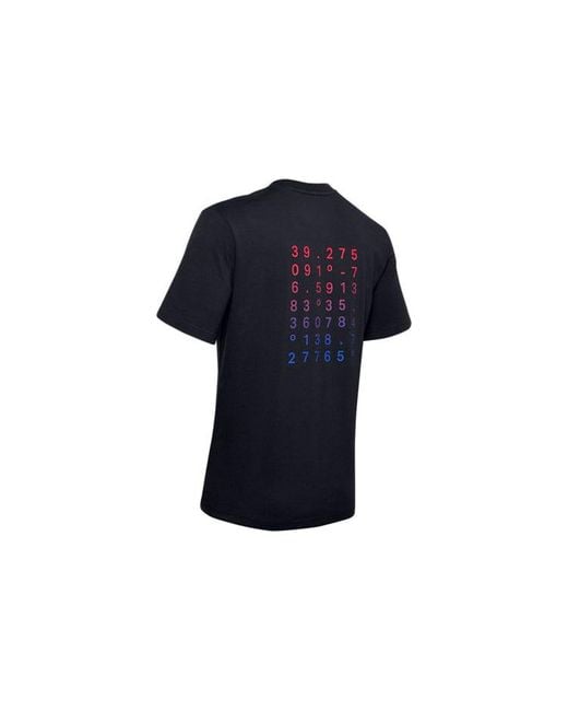 Under Armour Blue Summit Graphic Sports Short Sleeve for men