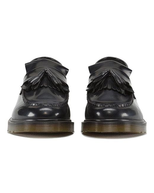 Dr. Martens Black Adrian Smooth Leather Tassel Loafers for men