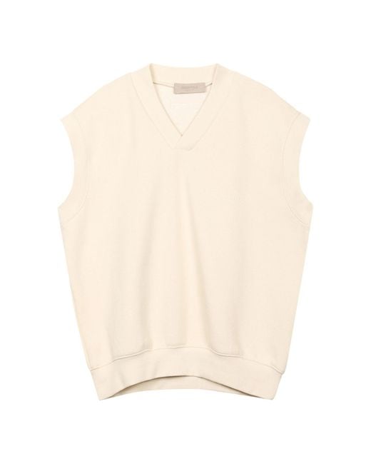 Fear Of God Natural Fw22 V Neck Vest 'Egg Shell' for men