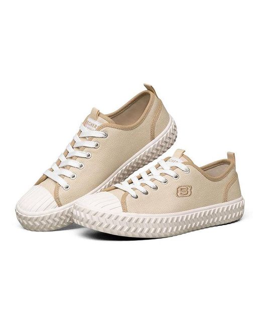 Skechers Natural (Wmns) Street Trax Low-Top Canvas Shoes