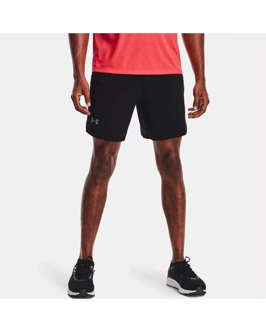 Under Armour Black Launch 7 Inch Shorts for men