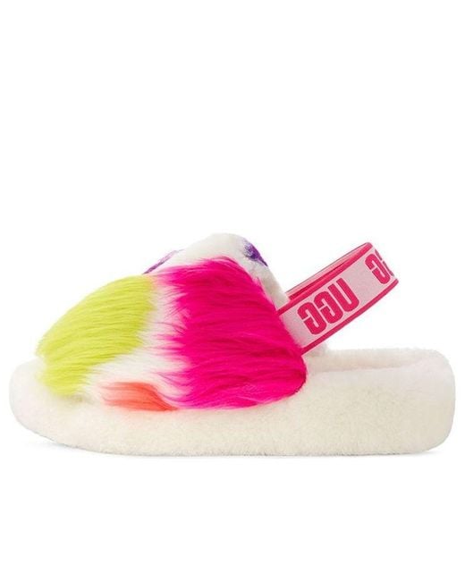 Ugg Pink (Wmns) Fluff Yeah Party Spots Slipper