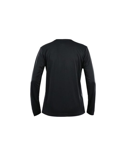 Adidas Black M Logo Ls T Logo Printing Sports Round Neck Long Sleeves for men