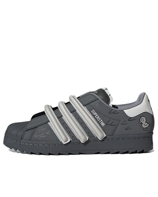 Adidas Gray Melting Sadness X Superstar 80S Tr 'Duck' for men
