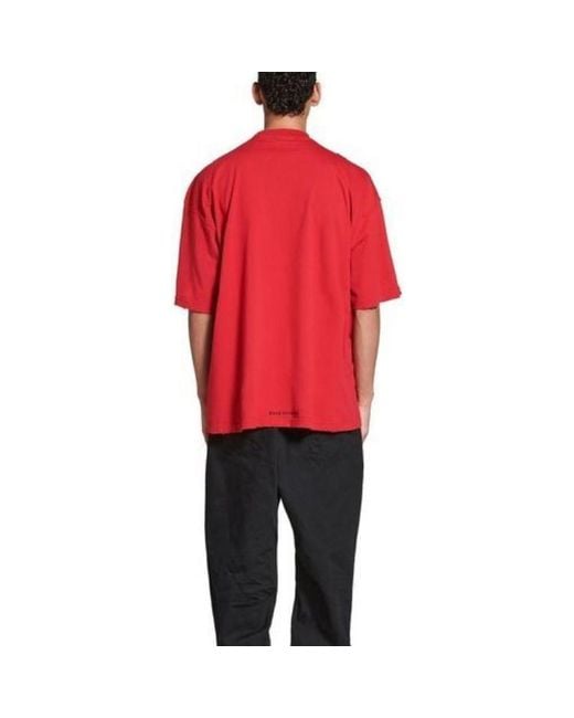 Balenciaga Red Je T'Aime T-Shirt Large Fit