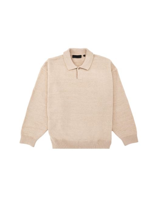 Fear Of God Natural Fw23 Knit Polo Shirt for men