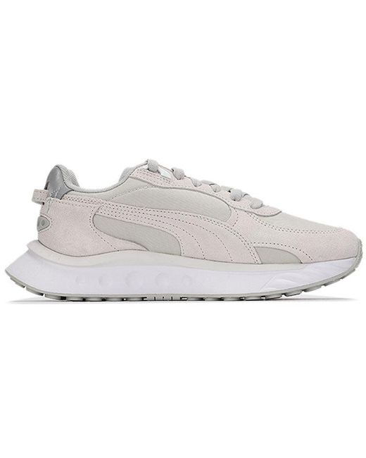 PUMA White Wild Rider Pickup Sport Shoes for men