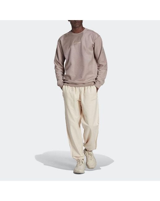 Adidas Gray Originals Solid Color Round Neck Pullover Light for men