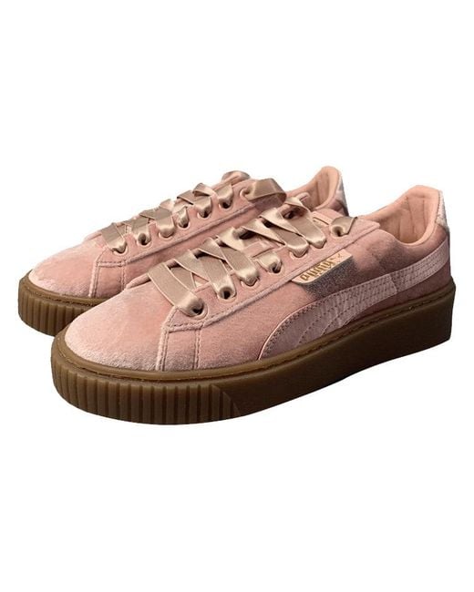 PUMA Pink (Wmns) Suede Platform Skateboarding Shoes