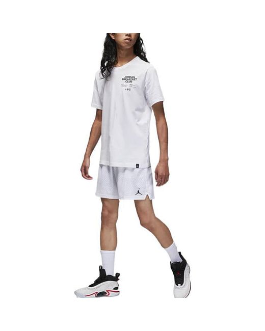 Nike White Minimalistic Alphabet Printing Round Neck Casual Short Sleeve T-Shirt for men