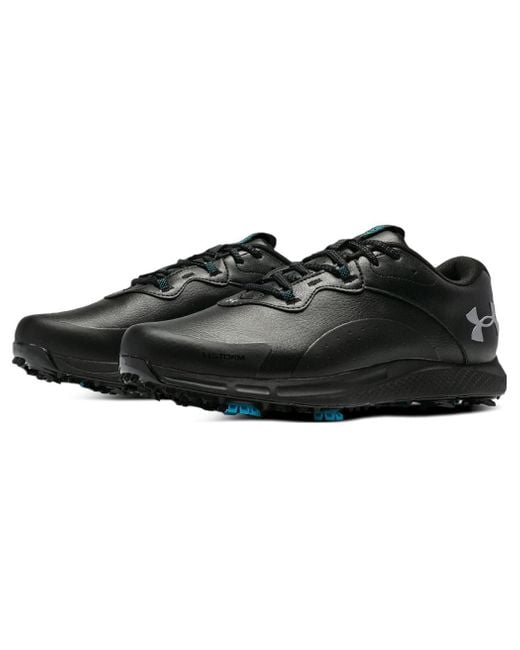 Under Armour Black Charged Draw 2 Golf Wide Steel' for men