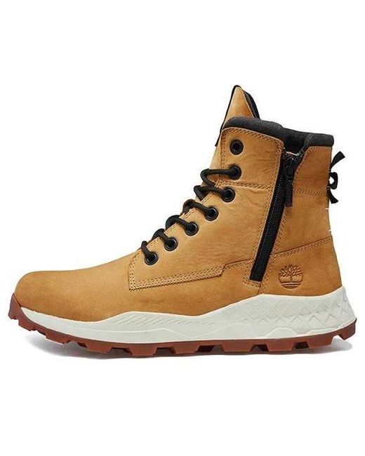 Timberland Brown Brooklyn Side Zip Sneaker Wide Fit Boot for men