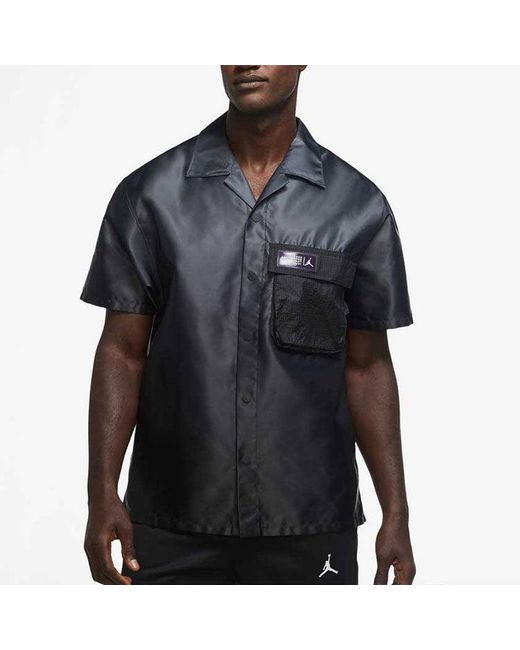 Nike Black Gradient Big Pocket Breathable Casual Short Sleeve Shirt for men
