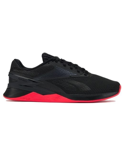 Reebok Black Nano X3 Neon Cherry' for men