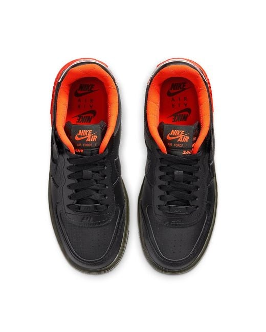 Nike Black (Wmns) Air Force 1 Shadow 'Hyper Crimson'