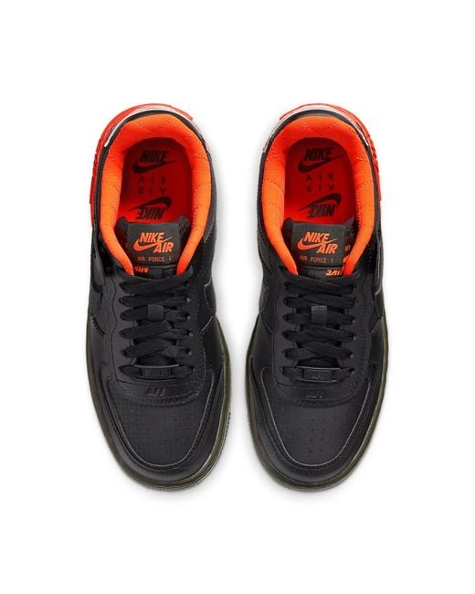 Nike Black (Wmns) Air Force 1 Shadow 'Hyper Crimson'