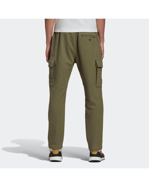 Adidas Green Originals X Human Made Crossover Embroidered Logo Multiple Pockets Sports Pants for men