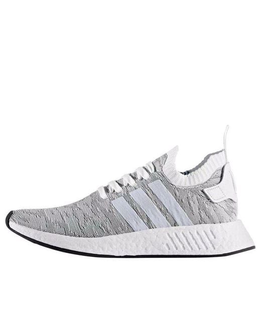 Adidas White Nmd_R2 Primeknit 'Running' for men