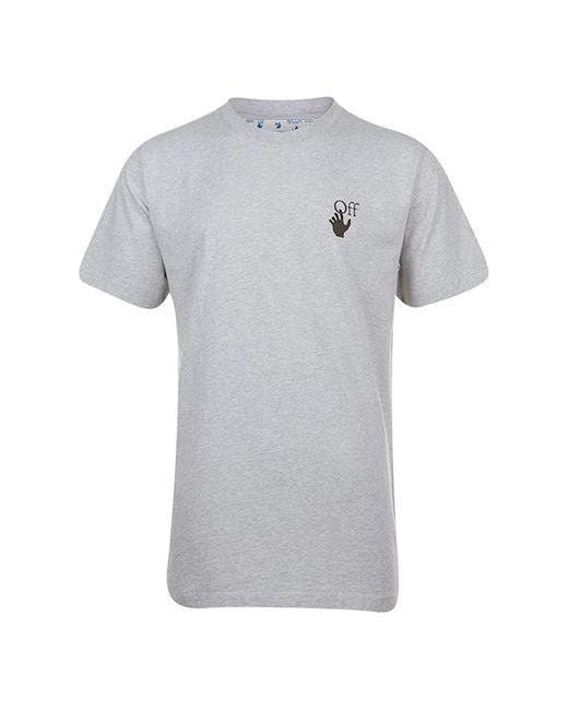 Off-White c/o Virgil Abloh Gray Ss21 Arrow Short Sleeve Round Neck Version for men