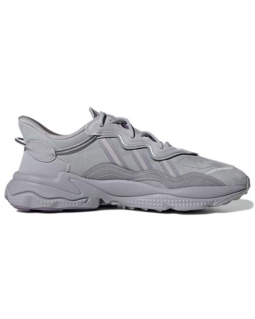Adidas Gray Originals Ozweego Cozy Wear-Resistant Running Shoes for men
